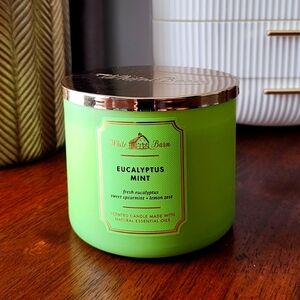 3 Wick 🌱 Eucalyptus Mint Bath Body Works Candle